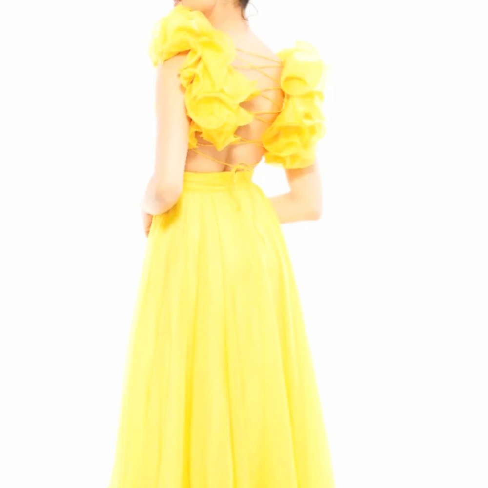 Buttercup Yellow Shiffon Dress Sz Small